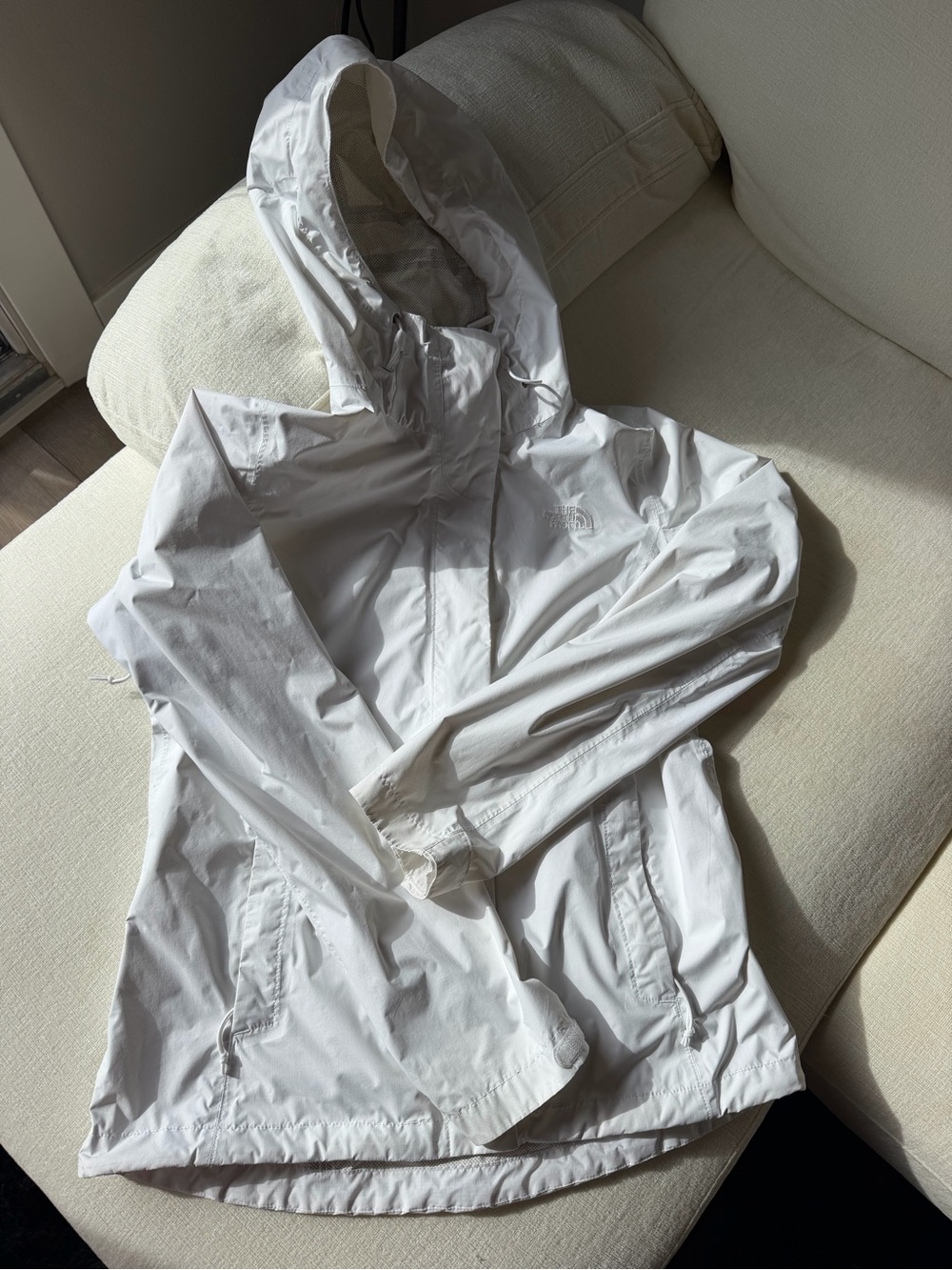 The North Face Women's White Hooded Trench Jacket